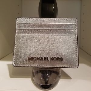 SOLD! Silver Michael Kors Card Holder